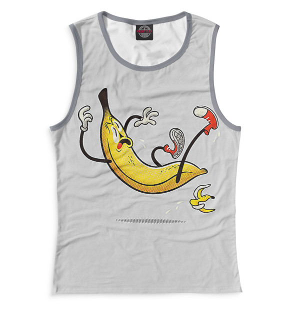 Майка для девочки с изображением Банан цвета Белый