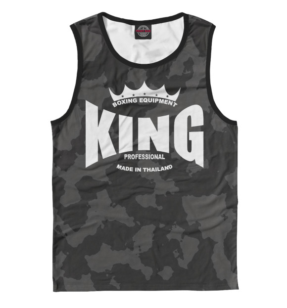 Майка для мальчика с изображением Король бокса цвета Белый