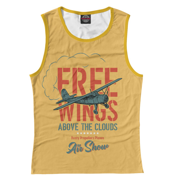 Майка для девочки с изображением Free Wings цвета Белый