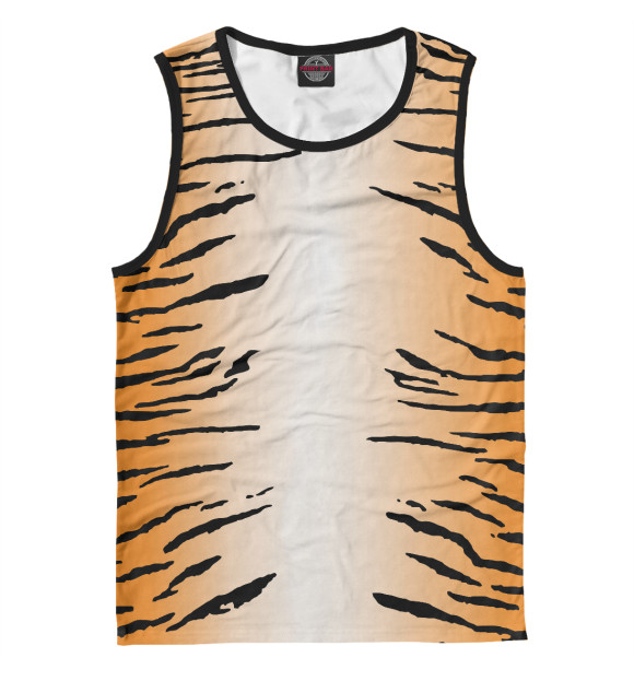Майка для мальчика с изображением Тигриная шкура цвета Белый