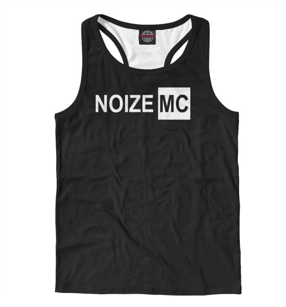 Мужская майка-борцовка с изображением Noize MC цвета Белый