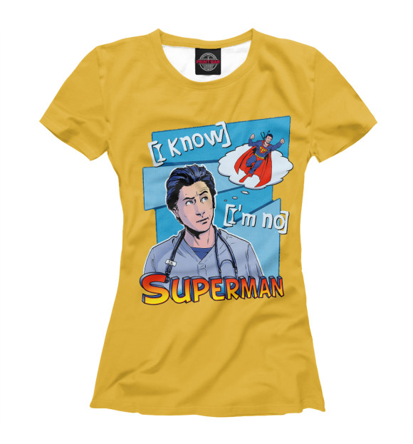 Женская футболка с изображением Scrubs цвета Белый