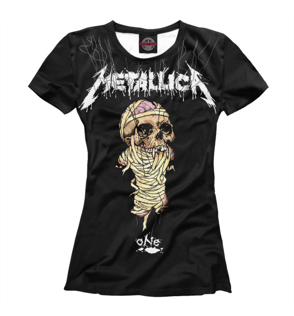 Женская футболка с изображением Metallica One цвета Белый
