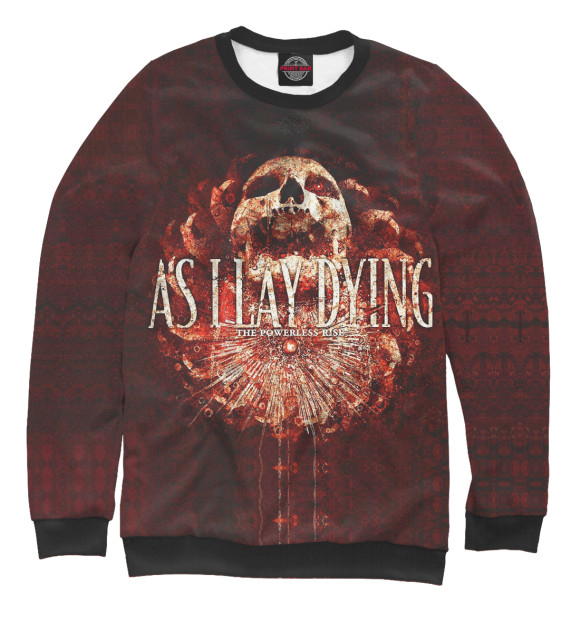 Женский свитшот с изображением As I Lay Dying цвета Белый