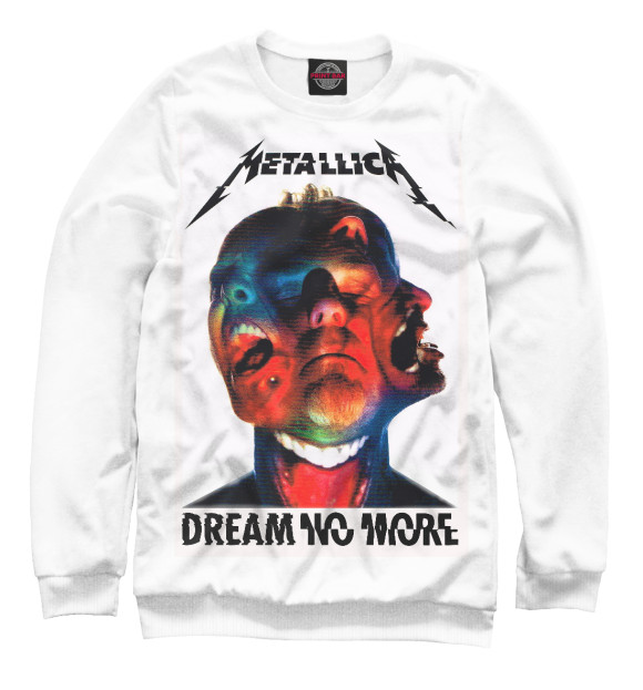 Женский свитшот с изображением Metallica Dream No More цвета Белый