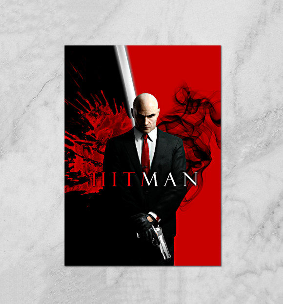 Плакат с изображением BRW Hitman цвета Белый