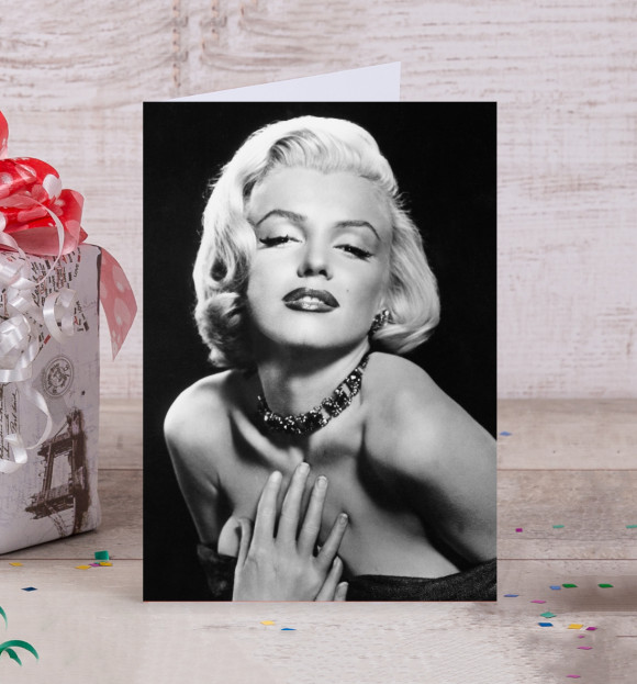 Открытка с изображением Marilyn Monroe цвета Белый