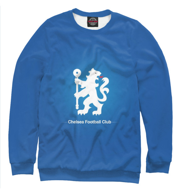 Мужской свитшот с изображением FC Chelsea цвета Белый