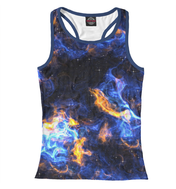 Женская майка-борцовка с изображением Космос цвета Белый