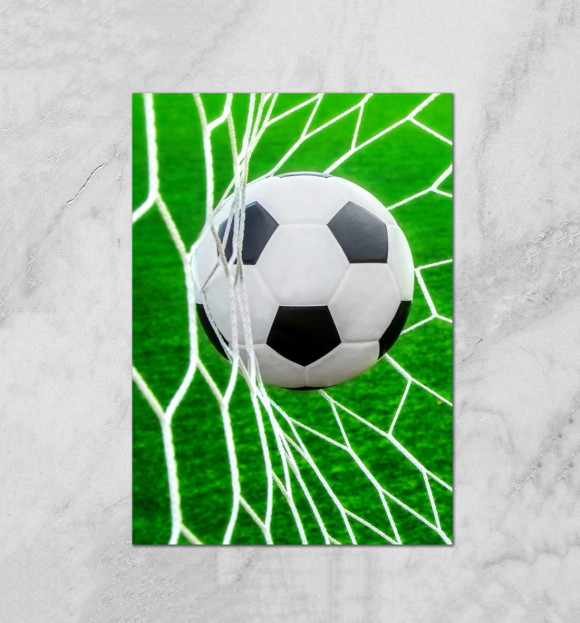 Плакат с изображением Футбол цвета Белый