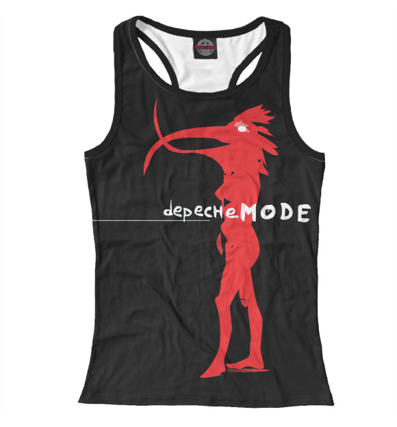 Женская майка-борцовка с изображением Depeche Mode цвета Белый