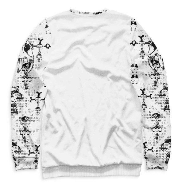 Мужской свитшот с изображением Тигр на белом фоне цвета Белый