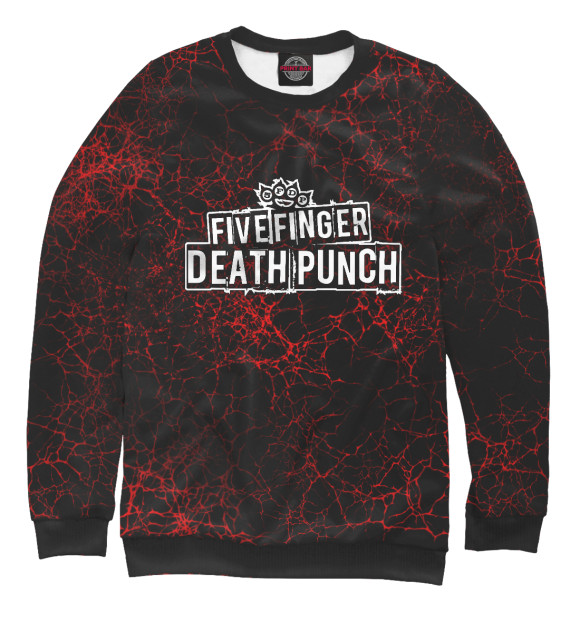 Свитшот для девочек с изображением Five Finger Death Punch цвета Белый