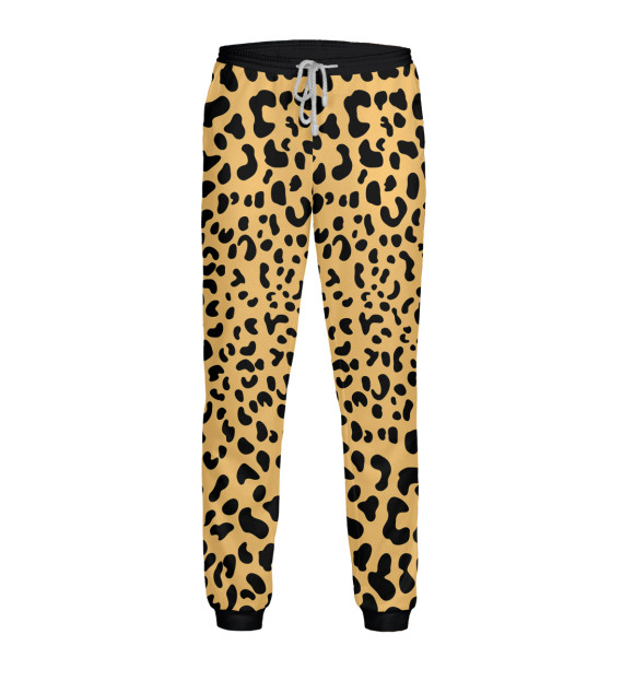 Мужские спортивные штаны с изображением Леопард цвета Молочно-белый