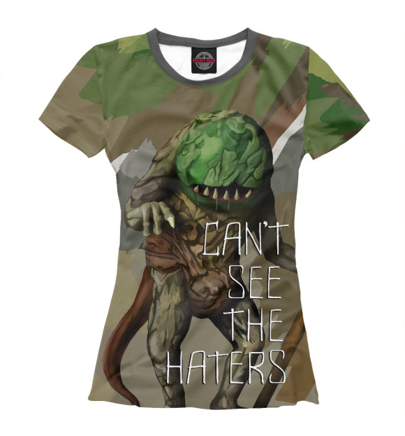 Футболка для девочек с изображением Can't see the haters цвета Белый