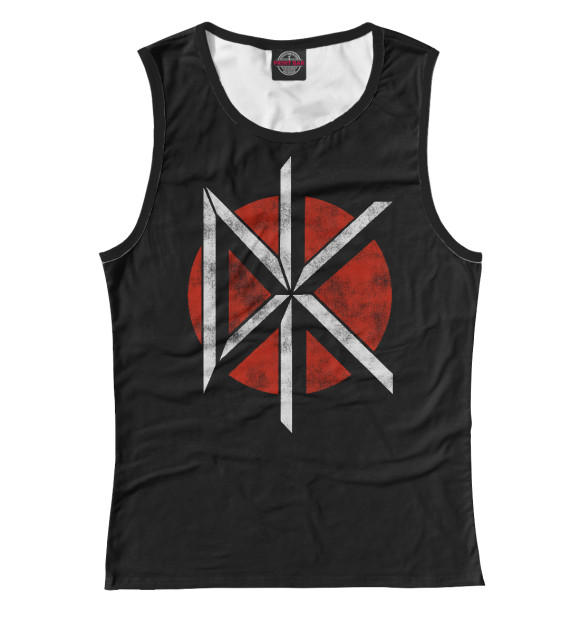Майка для девочки с притом Dead Kennedys цвета Белый Майка для девочки с изображением Dead Kennedys цвета Белый