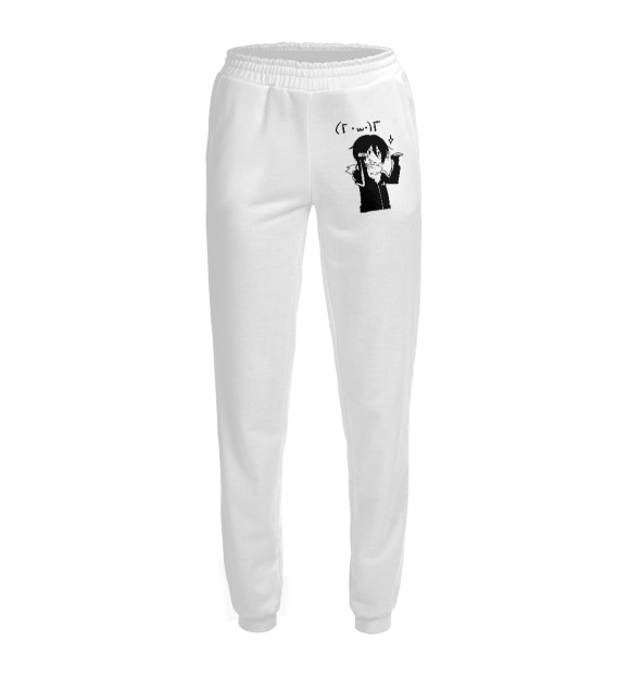 Женские спортивные штаны с изображением Бездомный Бог цвета Белый