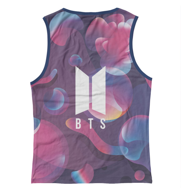 Майка для девочки с изображением BTS цвета Белый