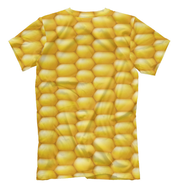 Мужская футболка с изображением Кукуруза цвета Белый