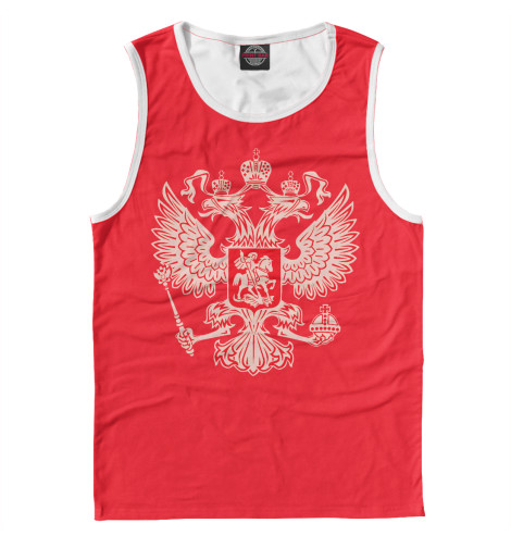 

Майки Print Bar, Белый, герб на красном