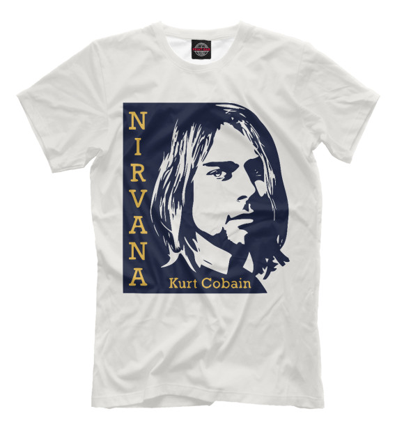 Мужская футболка с изображением Nirvana цвета Белый