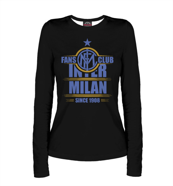 Женский лонгслив с изображением Inter Milan цвета Белый