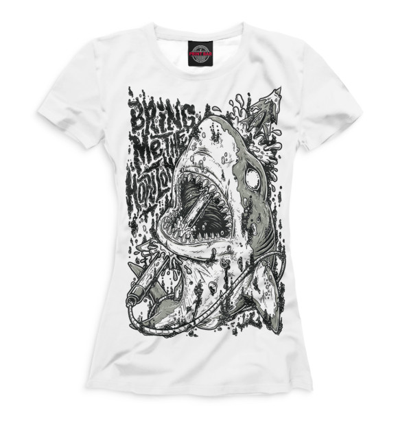 Женская футболка с изображением Bring Me The Horizon цвета Белый