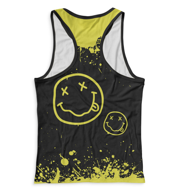 Женская майка-борцовка с изображением Nirvana цвета Белый