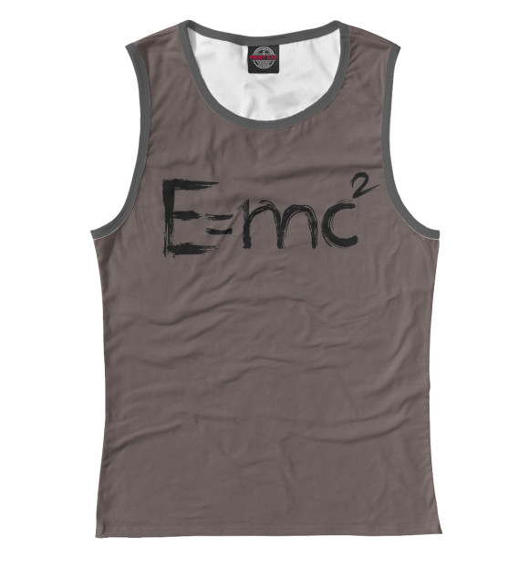 Женская майка с изображением Формула Эйнштейна цвета Белый