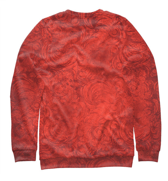 Мужской свитшот с изображением Pattern in red цвета Белый