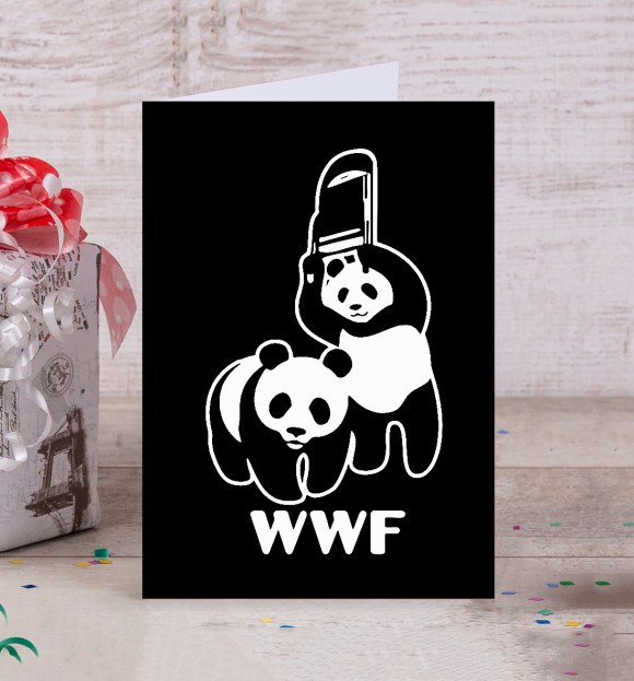 Открытка с изображением WWF Panda цвета Белый