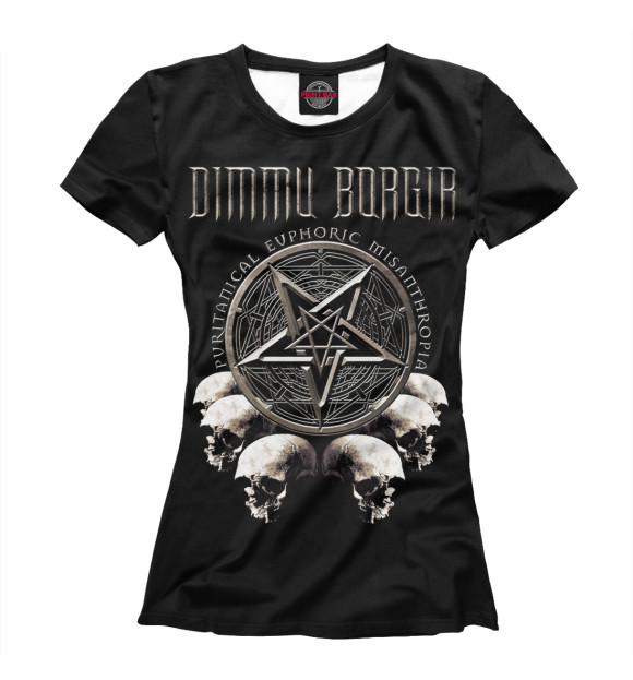 Женская футболка с изображением Dimmu Borgir цвета Белый