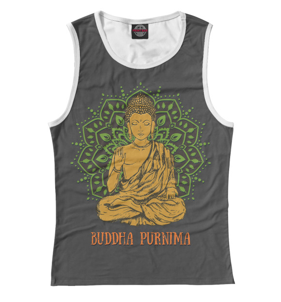 Майка для девочки с изображением Buddha Purnima цвета Белый