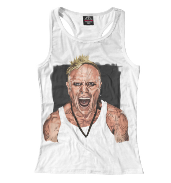 Женская майка-борцовка с изображением Keith Fint цвета Белый