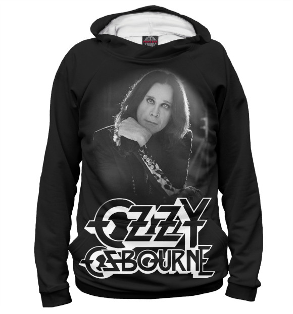 Женское худи с изображением Ozzy Osbourne цвета Белый
