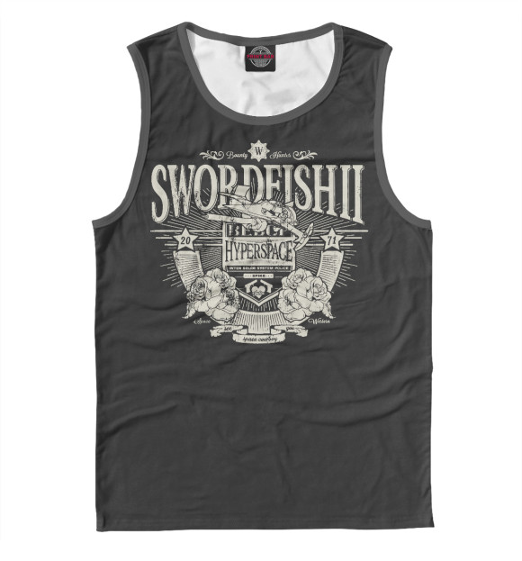 Майка для мальчика с притом Ковбой Бибоп цвета Белый Майка для мальчика с изображением Ковбой Бибоп цвета Белый