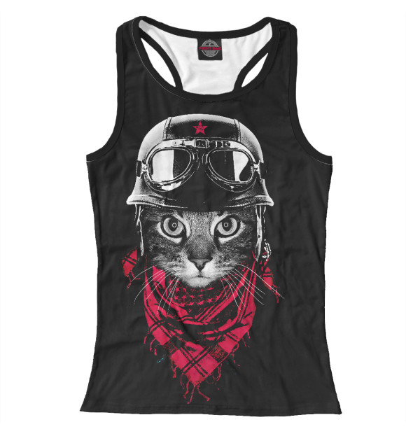 Женская майка-борцовка с изображением Авиатор цвета Белый