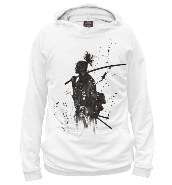 Женское худи с изображением SAMURAI цвета Белый