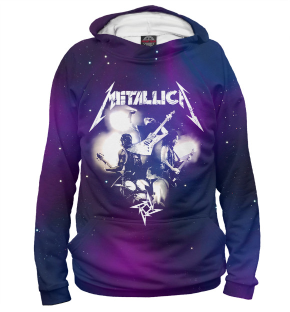 Женское худи с изображением Metallica цвета Белый