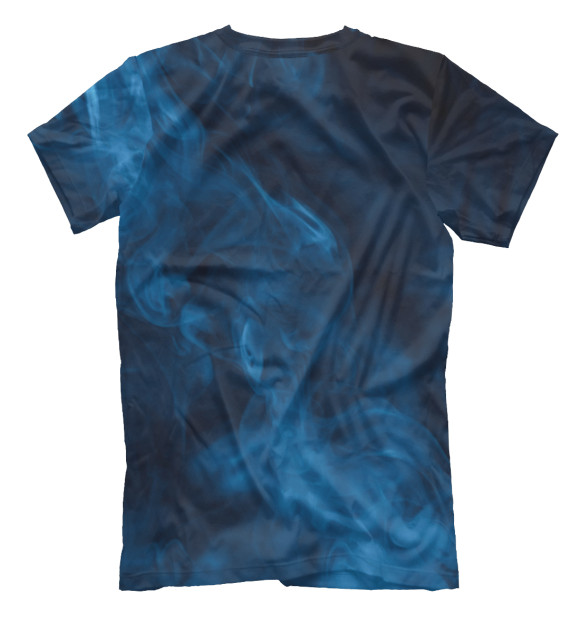 Мужская футболка с изображением Синий дым цвета Белый