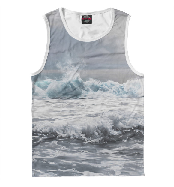 Майка для мальчика с изображением Волны цвета Белый