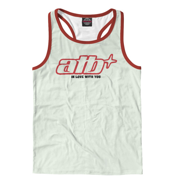 Мужская майка-борцовка с изображением ATB цвета Белый