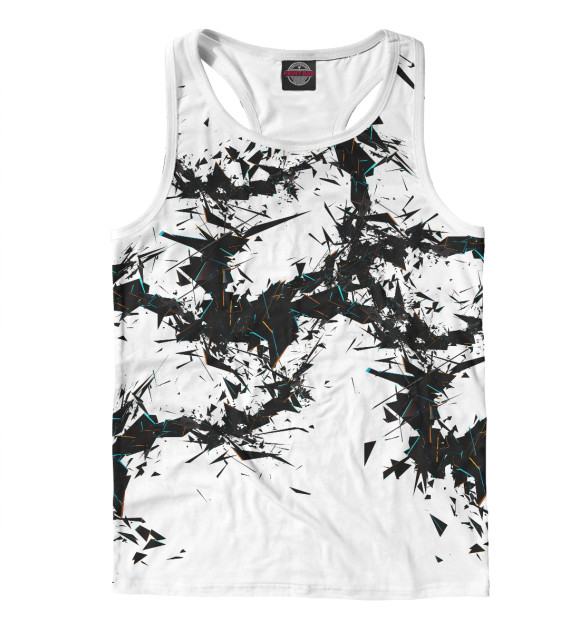 Мужская майка-борцовка с изображением Хаос цвета Белый