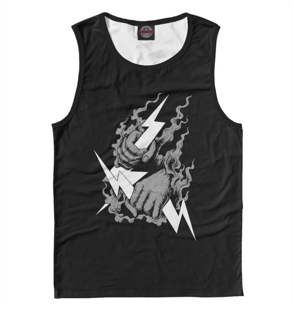 Майка для мальчика с изображением Catching Thunder цвета Белый