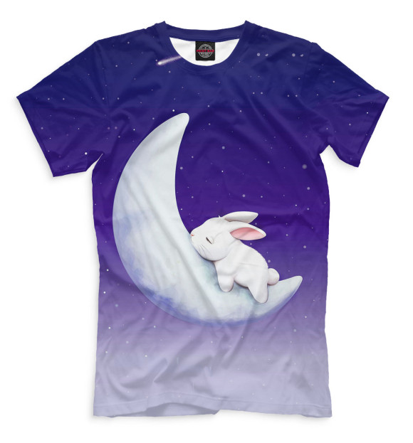 Мужская футболка с изображением Кролики цвета Темно-синий