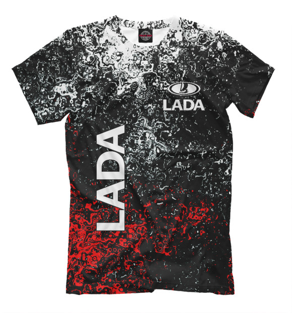 Мужская футболка с изображением LADA цвета Черный