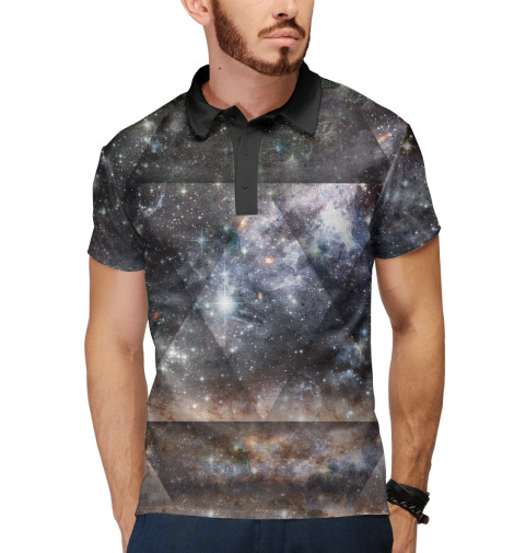 

Поло Print Bar, Белый, Grey Space