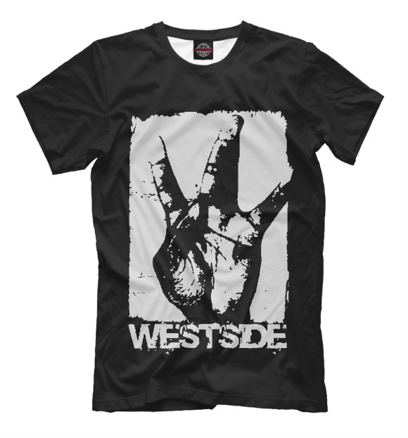 Мужская футболка с изображением Westside цвета Черный