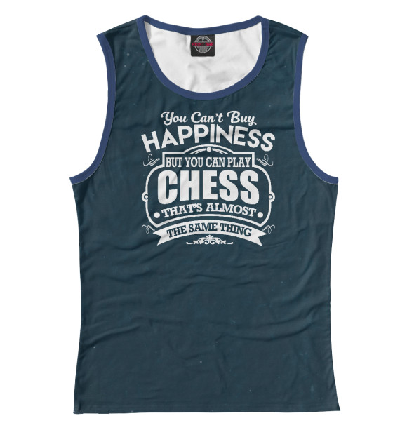Майка для девочки с изображением You happiness Chess цвета Белый