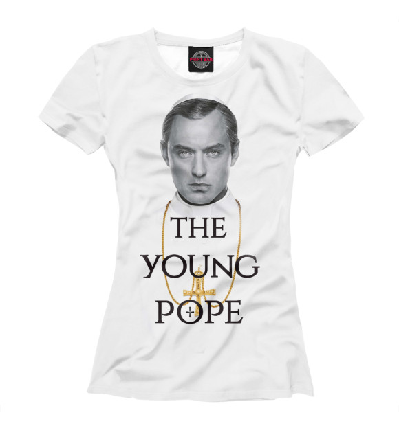 Женская футболка с изображением The Young Pope цвета Белый